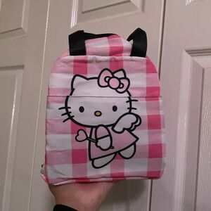 Sanrio Hello Kitty Lunch Bag Tote Square Insulated Pink White Angel